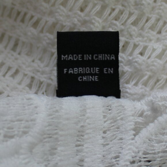 Roffe Accessories  Open Weave Eyelet Kimono Lace  White Large/XL - Picture 6 of 7